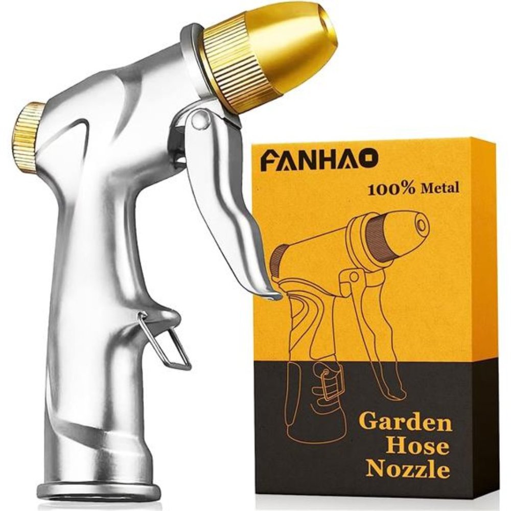 Upgrade Garden Hose Nozzle Sprayer, 100% Heavy Duty Metal Handheld Water Nozzle